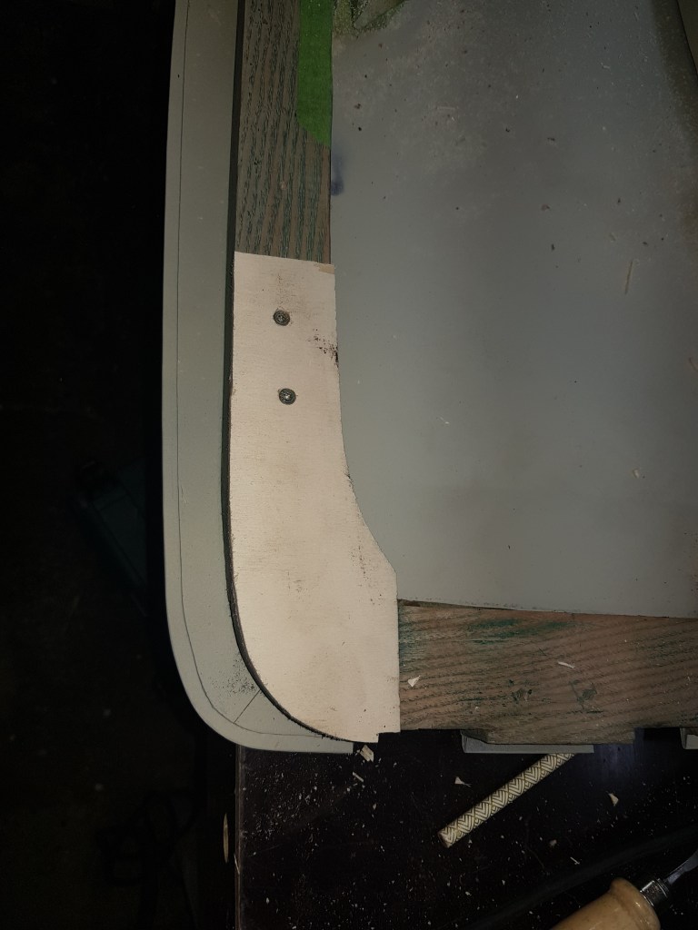 Creating a template with a copy bit on the hand router from the other door