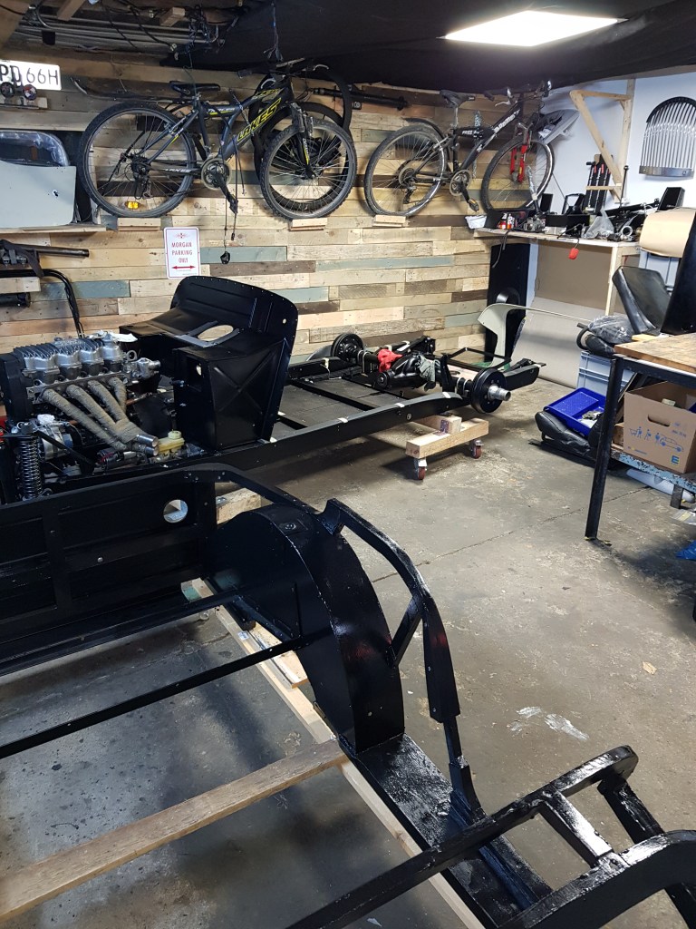 frame of the car again - axle will need to come out again...