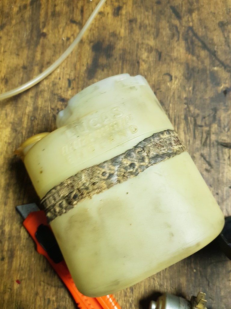 the rubber is burnt in...