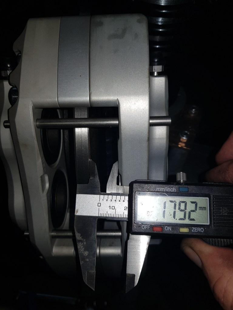 I will add a 1mm shim to center the discs