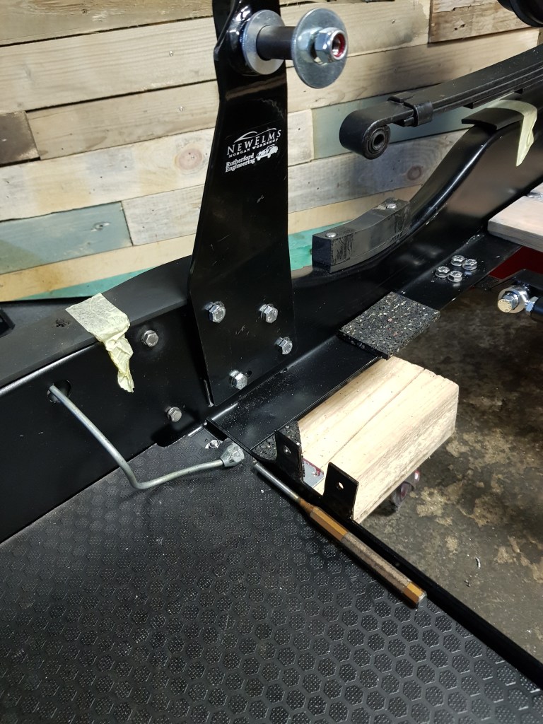 Used a shorter piece and washers on the top. Looks better