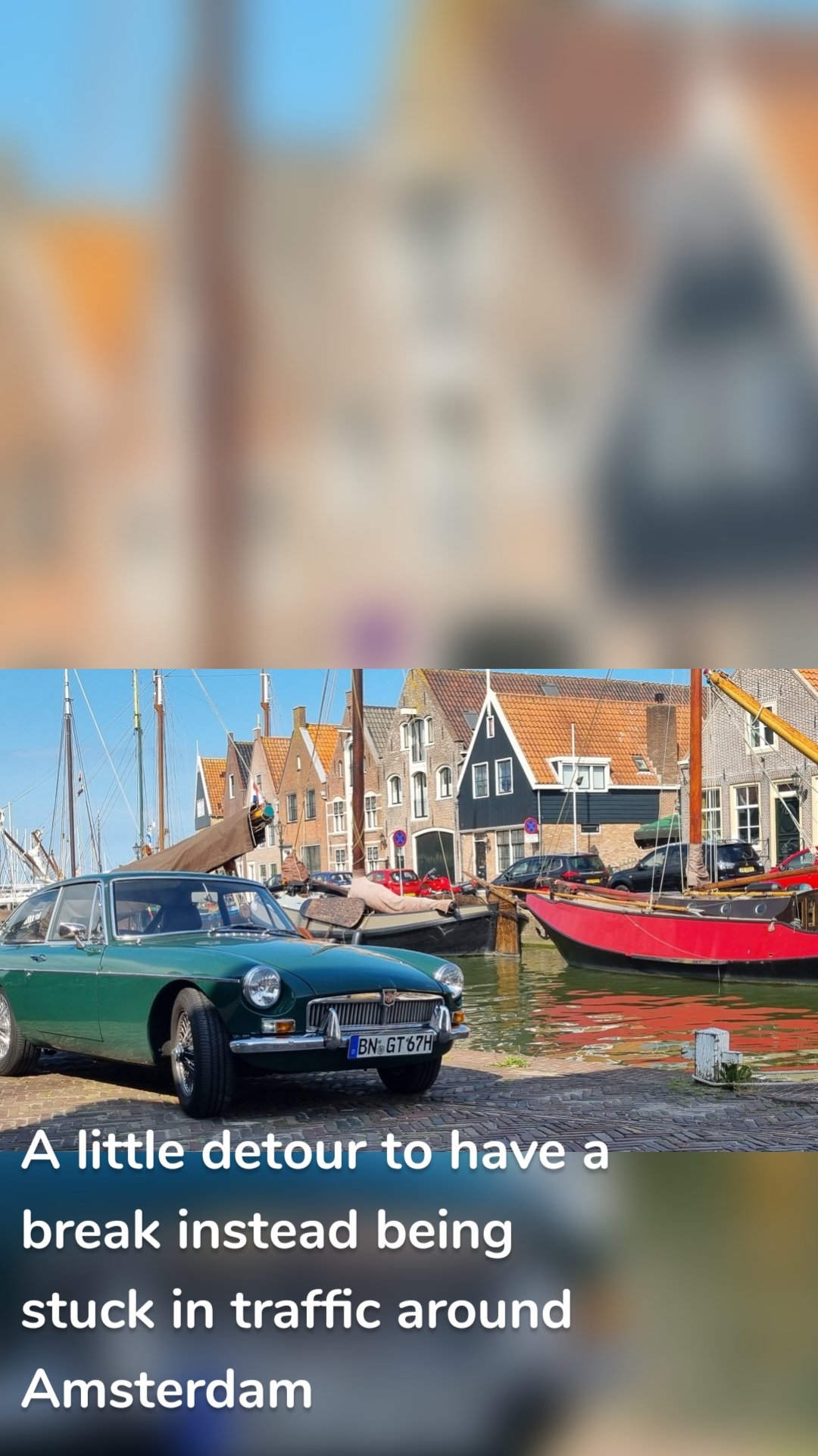 A little detour to have a break instead being stuck in traffic around Amsterdam 