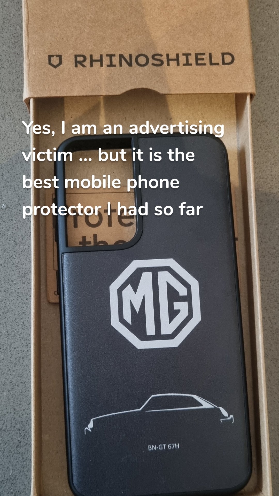 Yes, I am an advertising victim ... but it is the best mobile phone protector I had so far

